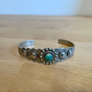 Silver Bracelet with Turquoise Stone